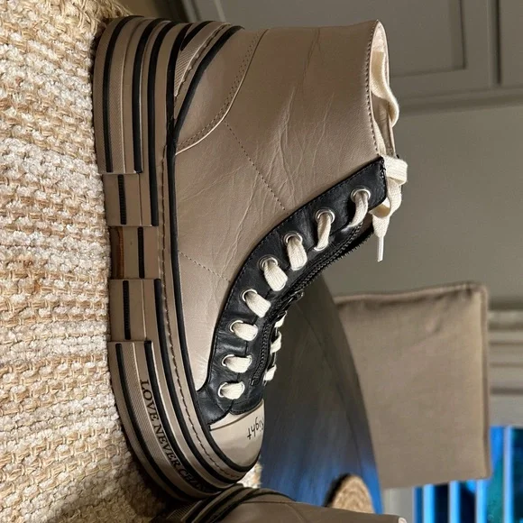 Rebecca White leather platform Sneakers - Picture 2 of 7